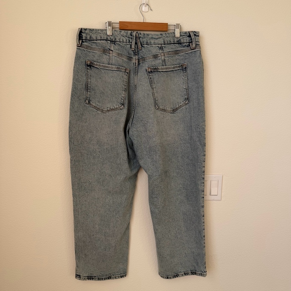 Good American Crystal Stars Good 90’s Crop Straight Leg Jeans - Picture 5 of 6